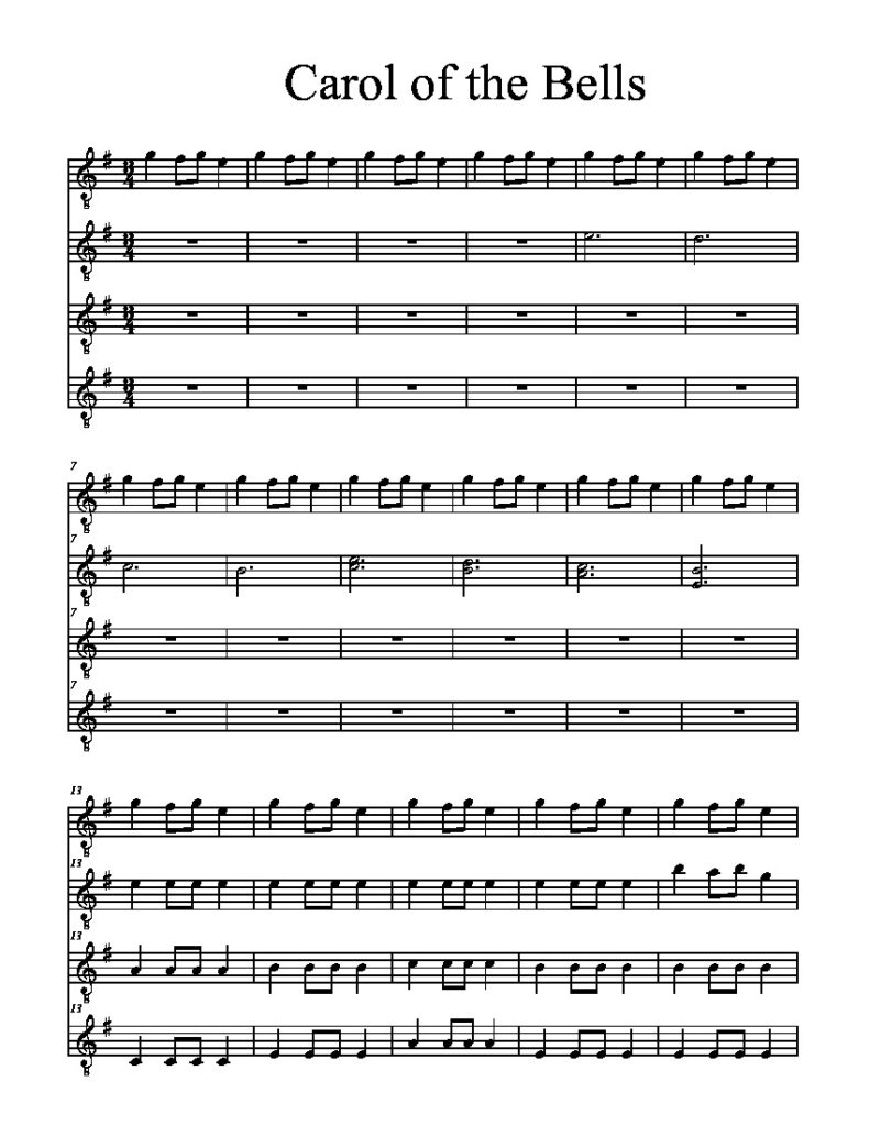 carol of the bells string quartet