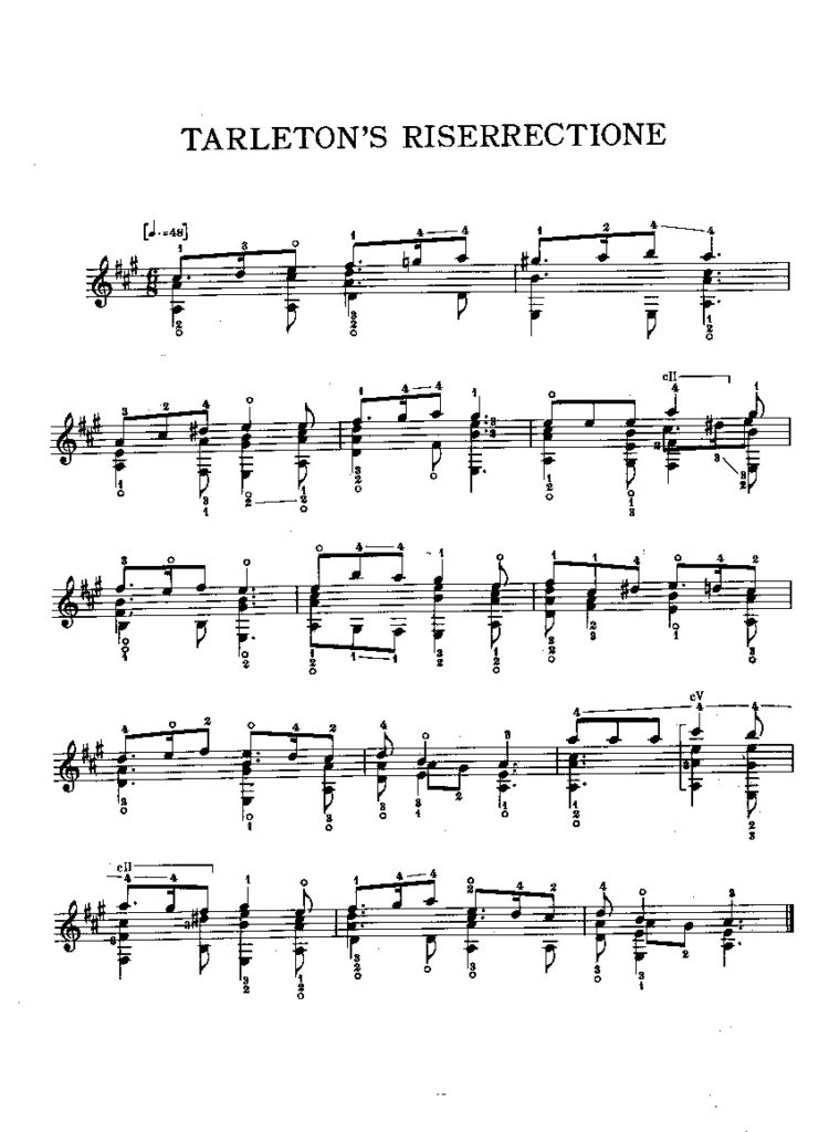 Tarleton Pdf Dowland. John - Tarleton's Resurrection - Classical Guitar Library ...