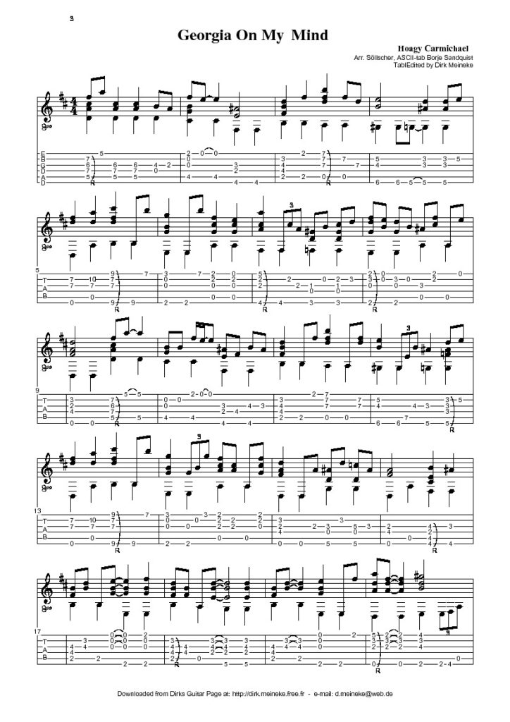 Carmichael. Hoagy on my mind Classical Guitar Library