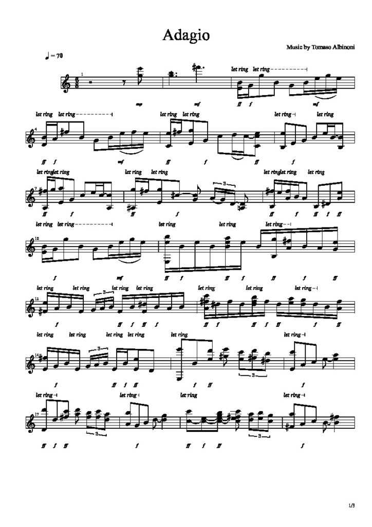 download software adagio albinoni organ pdf