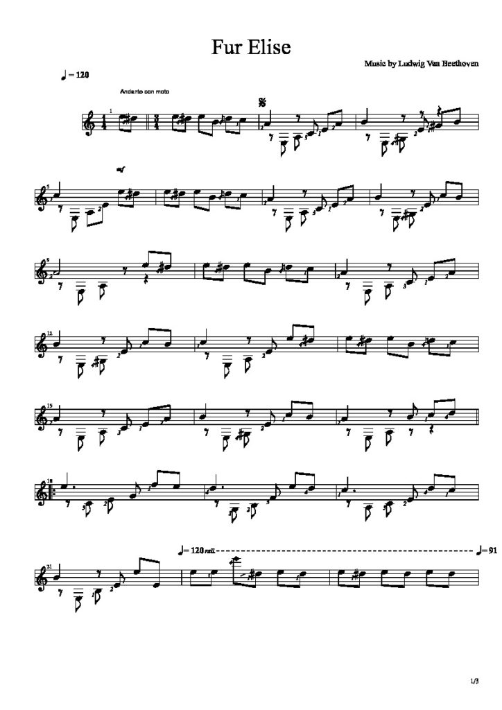 Beethoven. Ludwig van - Fur Elise 2 by Ludwig van Beethoven - Classical ...