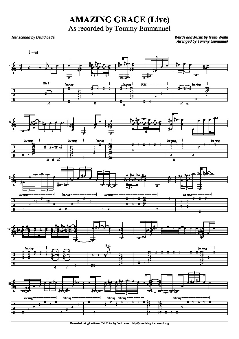 Amazing grace classical guitar clearance