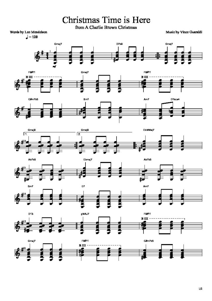 Guaraldi. Vince Christmas Time is Here Guitare 2 by Vince Guardaldi