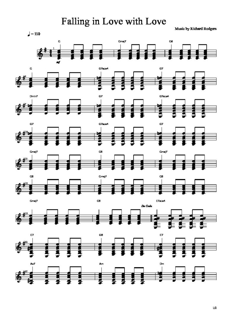 Falling in Love with Love Guitar 2 by Richard Rodgers (PDF