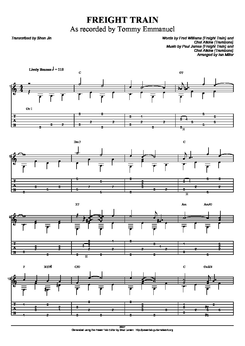 Tommy - CGLIB.ORG Classical Guitar Sheet Music.