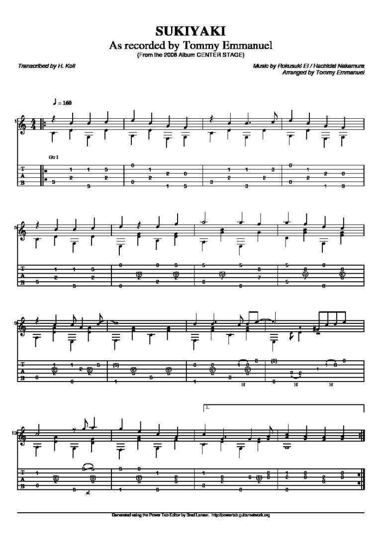 Emmanuel. Tommy Sukiyaki 2 Classical Guitar Library Classical Guitar Sheet Music.