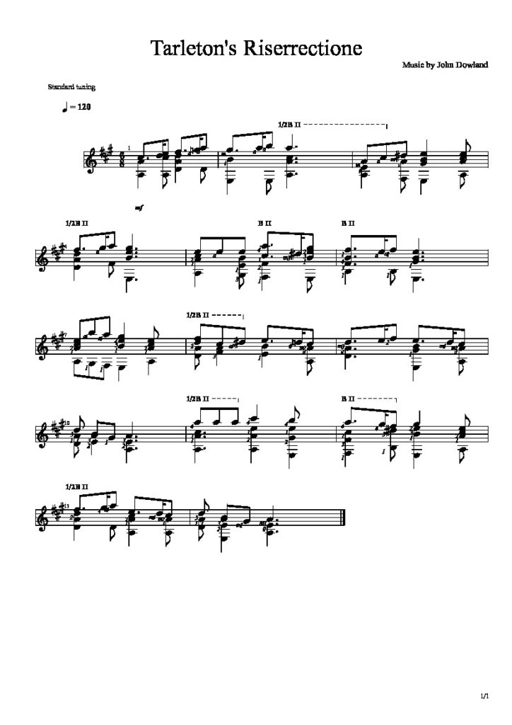 Tarleton Pdf Dowland. John - Tarleton's Riserrectione by John Dowland - Classical ...