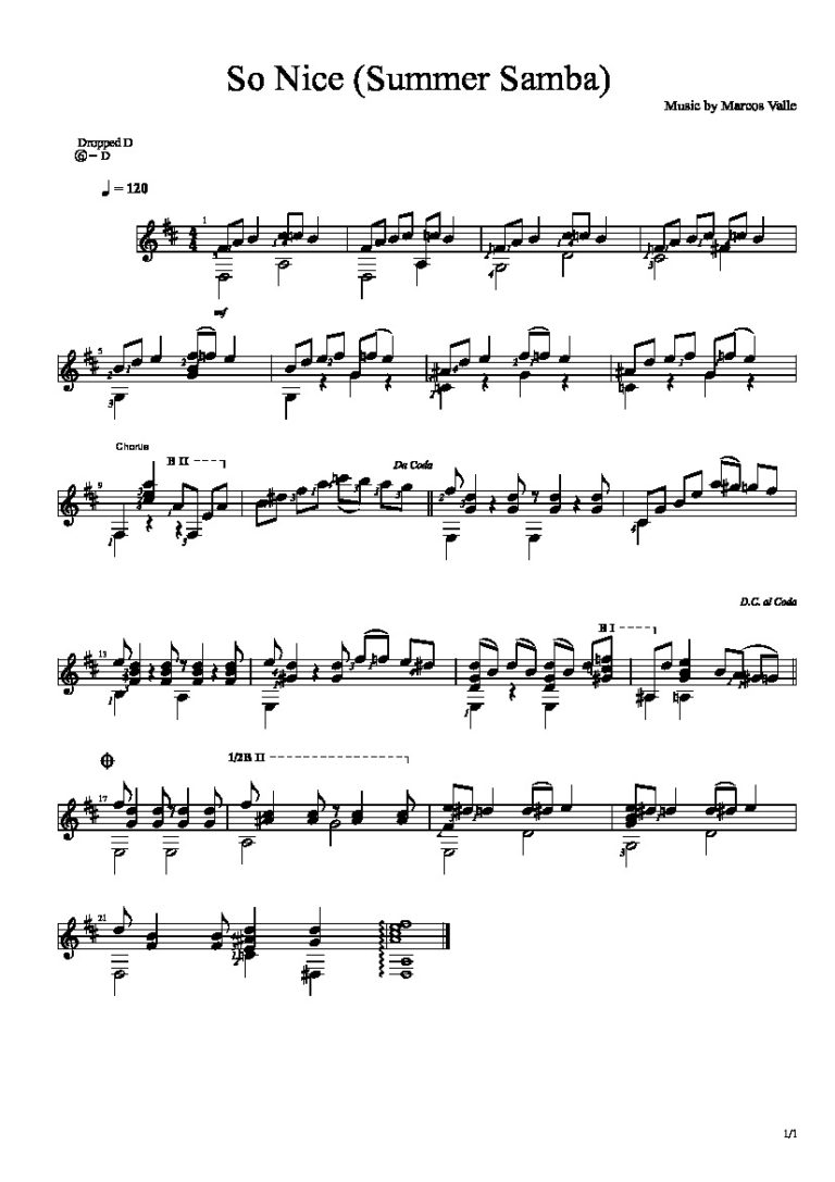 so nice summer samba chords so nice summer samba chords