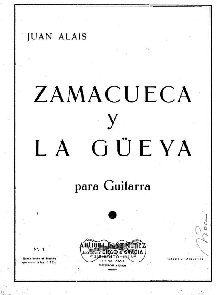 Alais. Juan - Zamacueca y La Güeya - Classical Guitar Library Classical ...