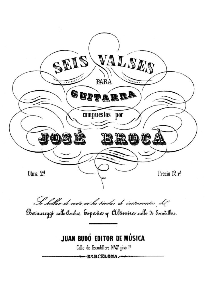 Broca. Jose - 6 Valses, Op.2 - Classical Guitar Library Classical ...