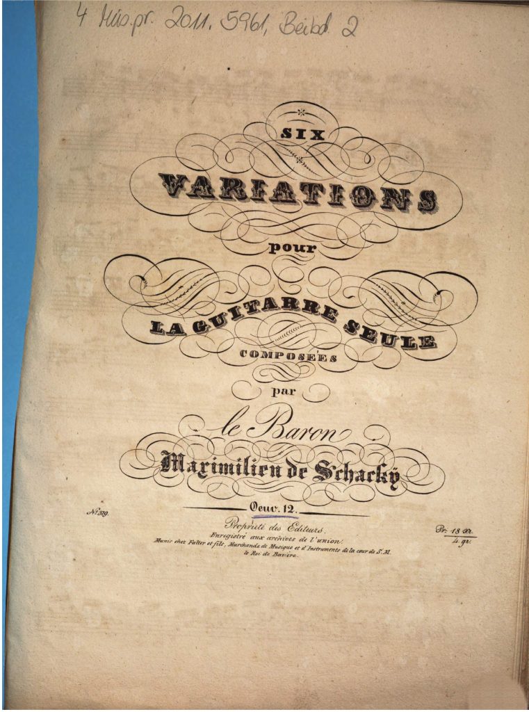 Variations Classical Guitar Sheet Music Scores - Classical Guitar Library